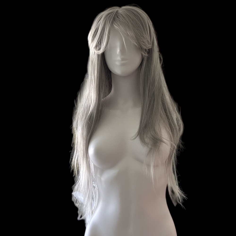 Rock Star “Gothic Little Wigs” by Charles Reger 32” Long Silver/Gray Ombré Wig